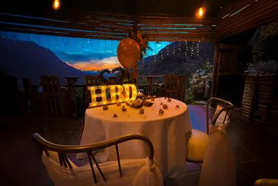 Decoración cena romantica